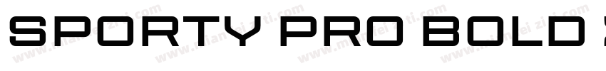 Sporty Pro Bold XP字体转换